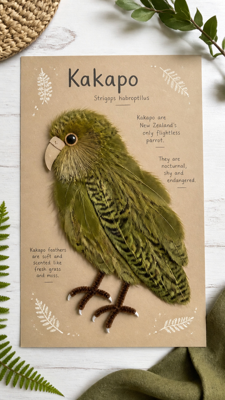 Kakapo Bird Feather Press