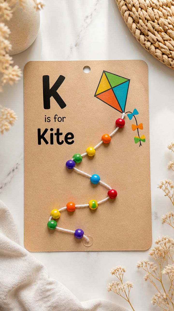 K Is for Kite String Beads