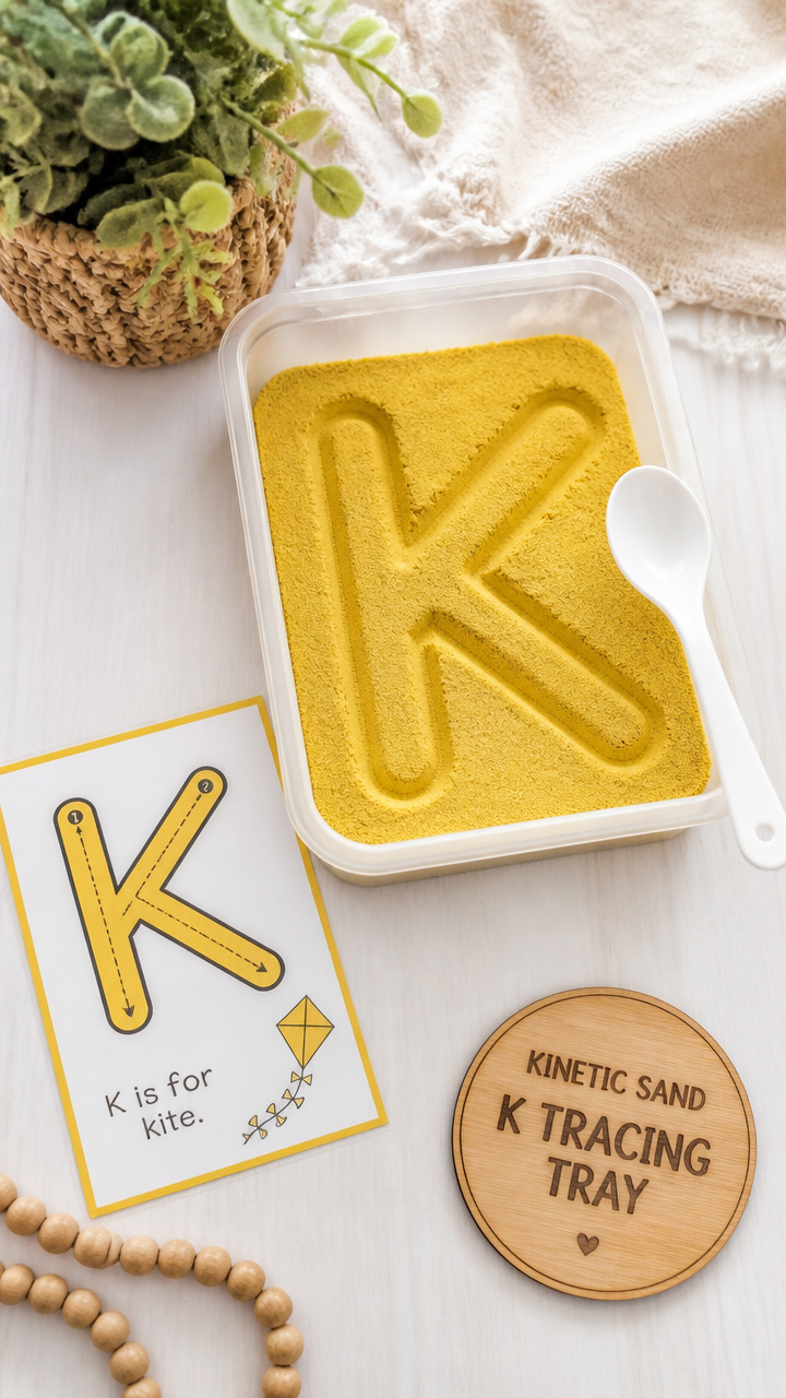 Kinetic Sand K Tracing Tray