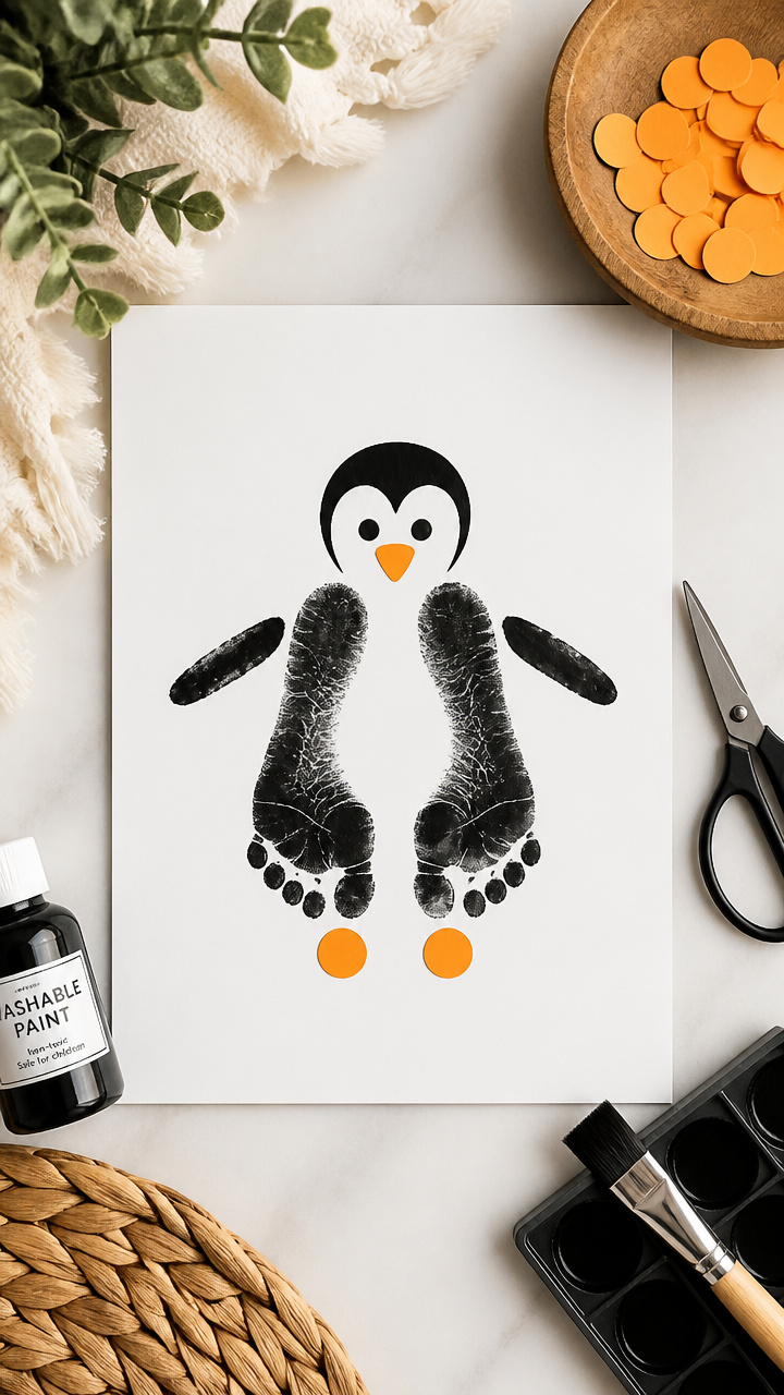 Penguin Footprint Art