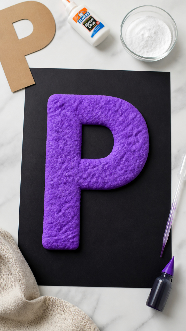 Puffy Paint P Letters