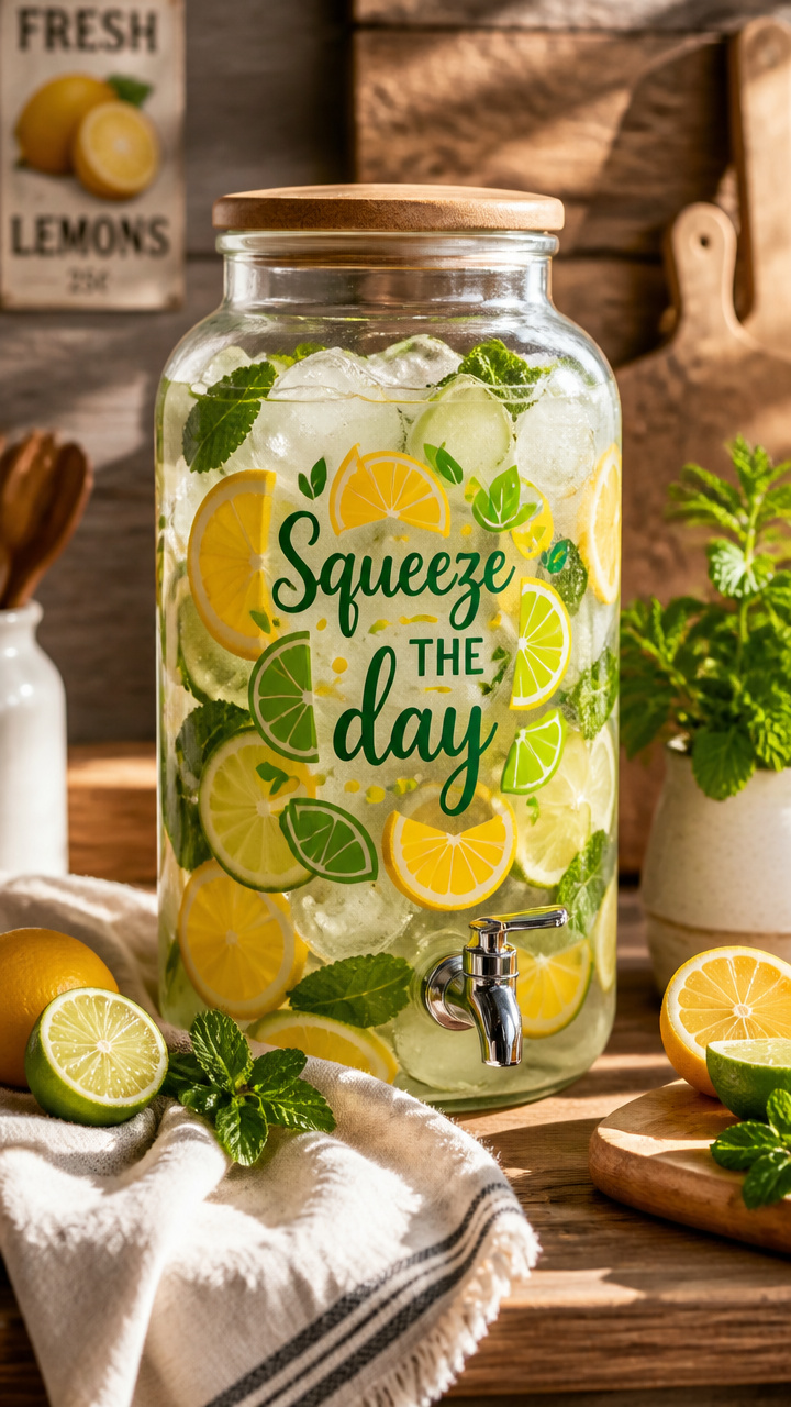 Fruit Infuser Water Jar Decal