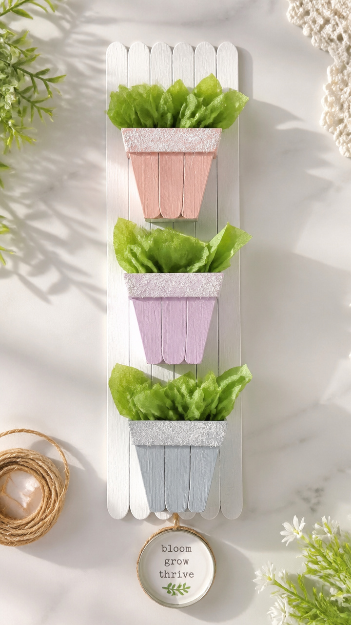 Frosted Flower Pots