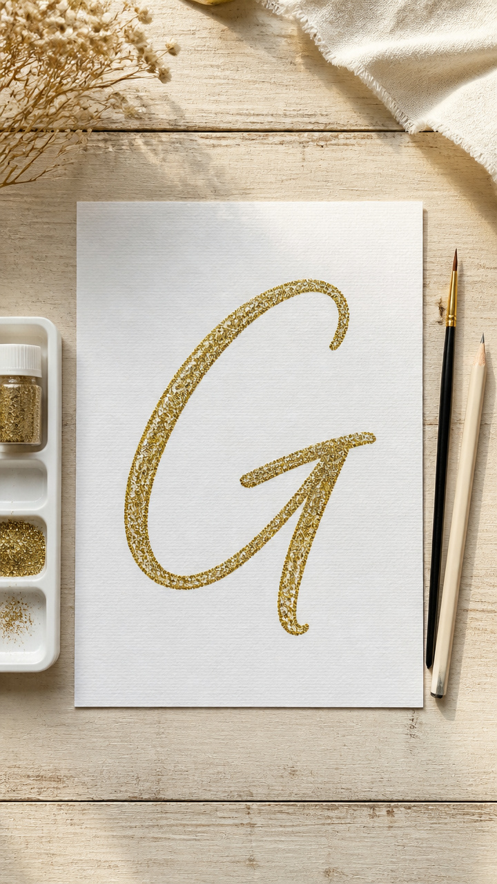 Glittery Glue G Art