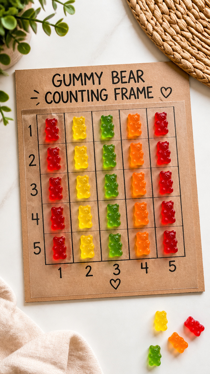 Gummy Bear Counting Frame