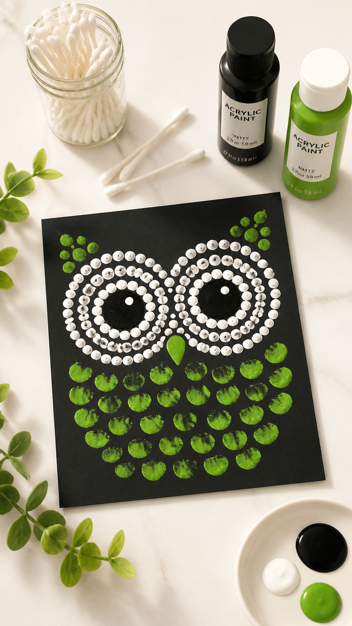 Owl Eye Dot Painting
