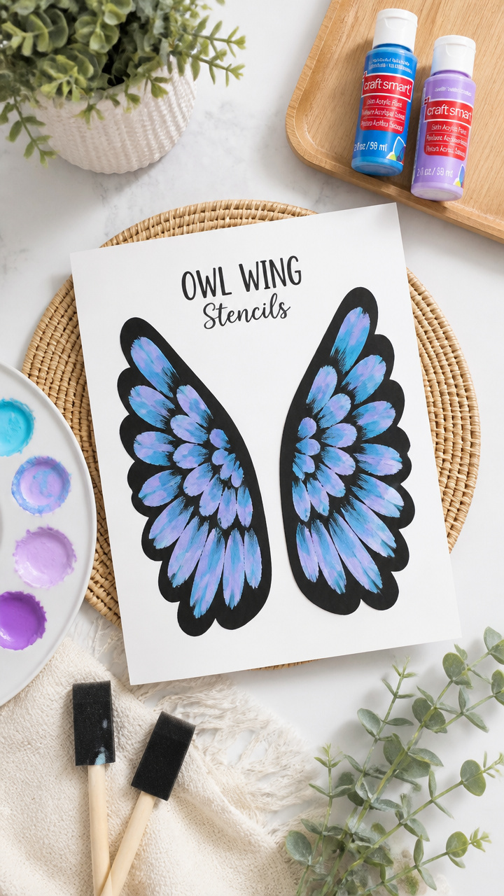 Owl Wing Stencils