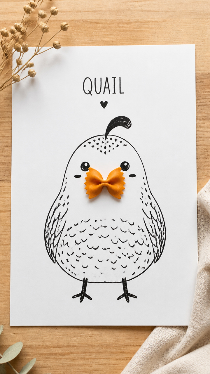 Quail Beak Pasta Craft