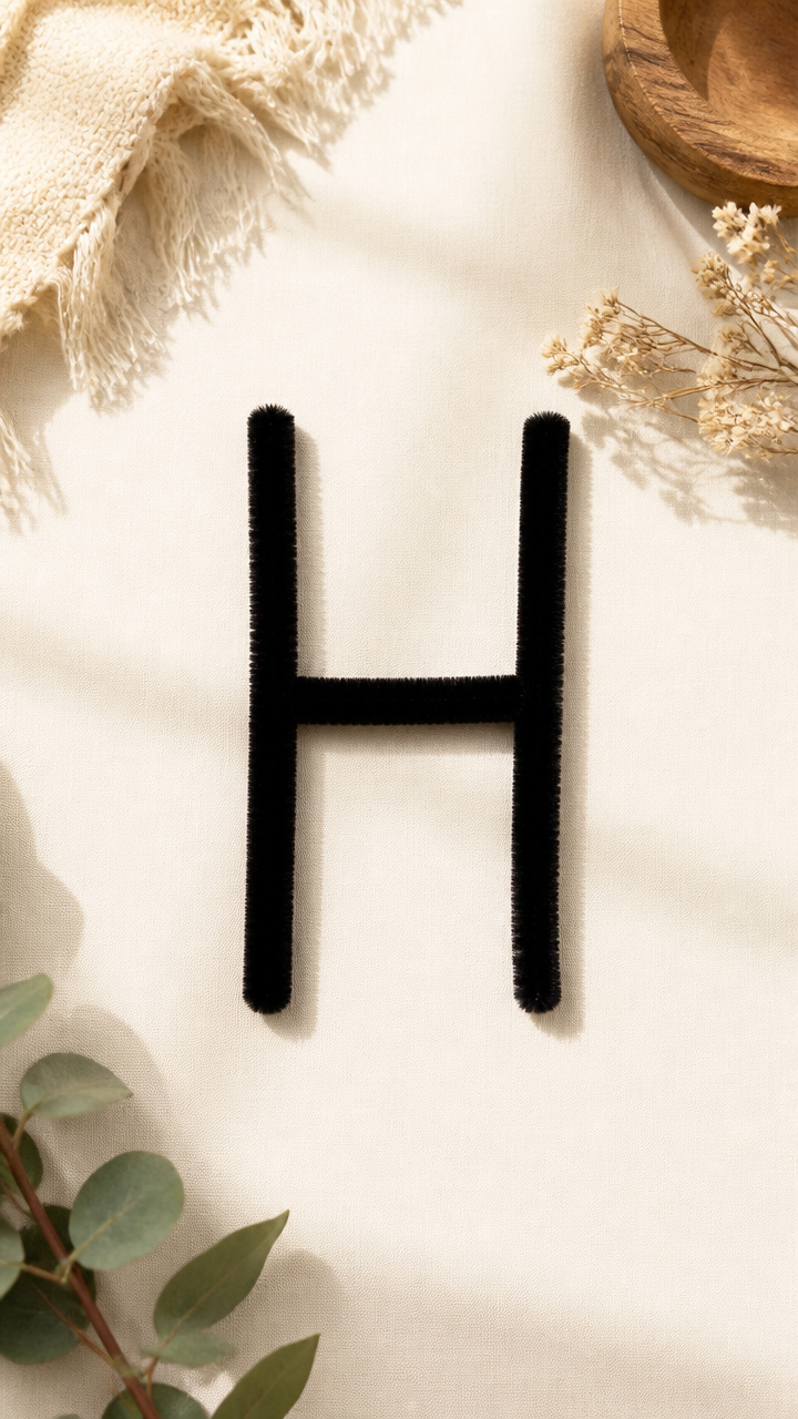 H with Pipe Cleaner Bends