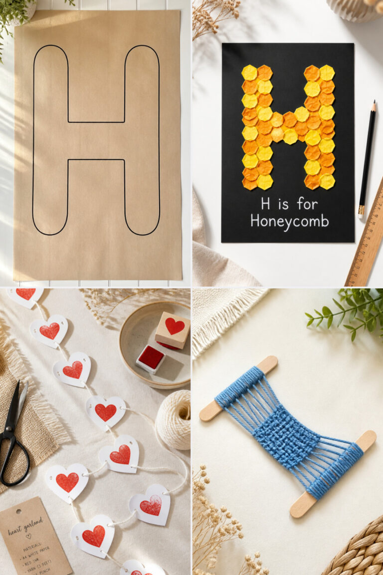 15 Simple Letter H Crafts for Preschoolers with Hands-On Activities