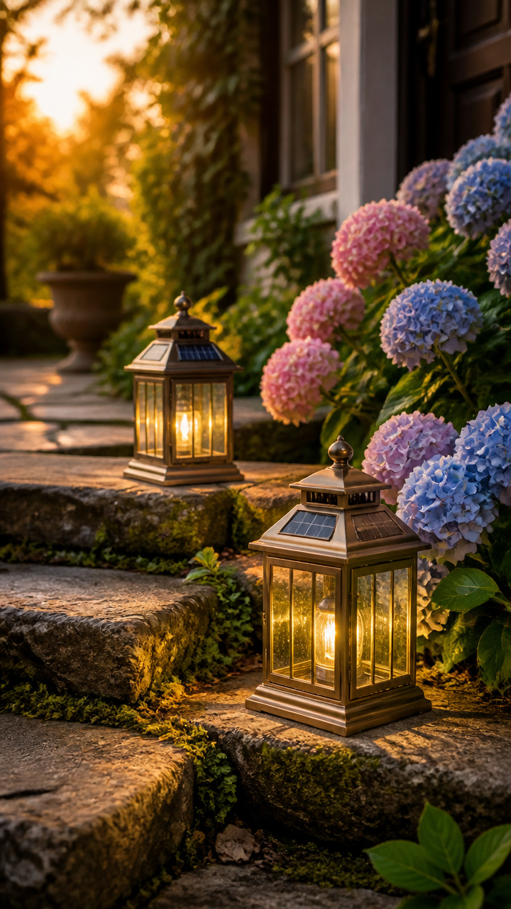Mini Porch Lanterns with Solar Lights