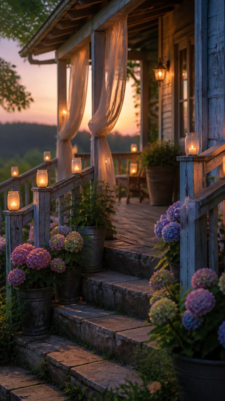 Frosted Glass Luminaries with Citronella Candles