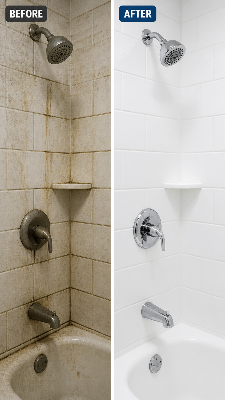 How to Clean Bathroom Tiles — Before and After