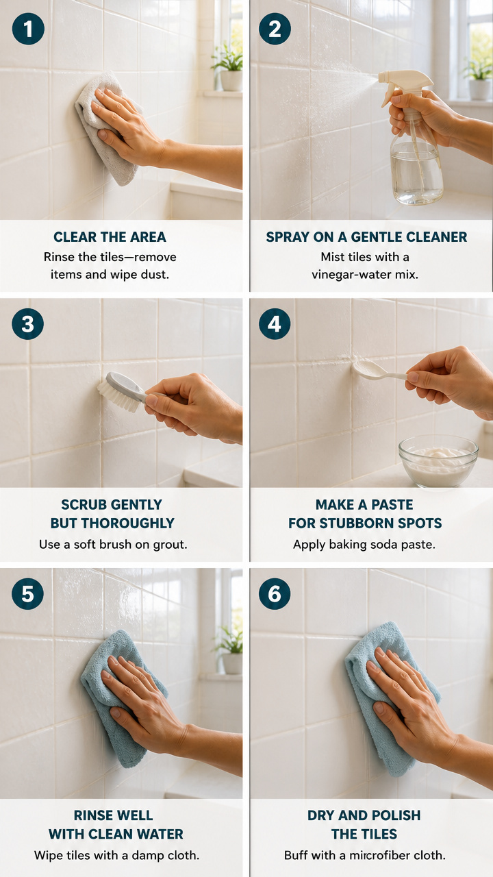 How to Clean Bathroom Tiles — Step by Step