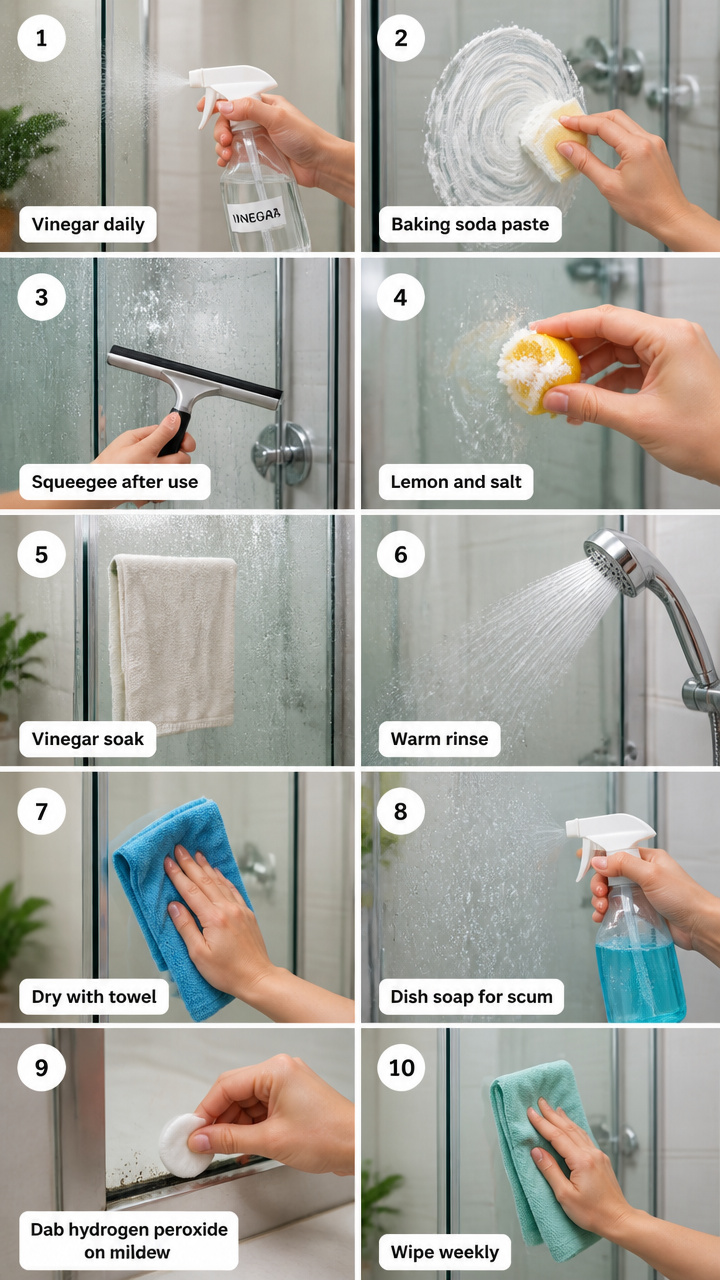 How to Clean Shower Glass: 10 Easy Ways to Make It Sparkle β Step by Step