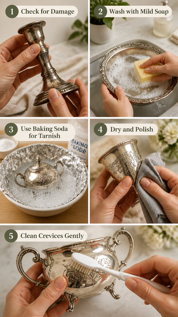 How to Clean Silver Plated Items: 5 Simple Steps — Step by Step