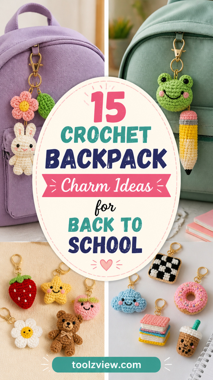 15 Crochet Backpack Charm Ideas for Back to School