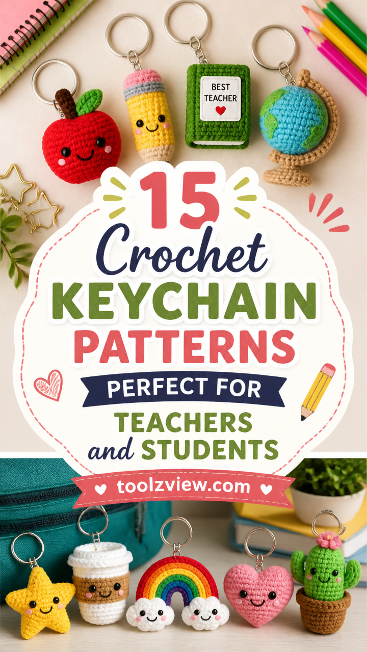 15 Crochet Keychain Patterns Perfect for Teachers and Students