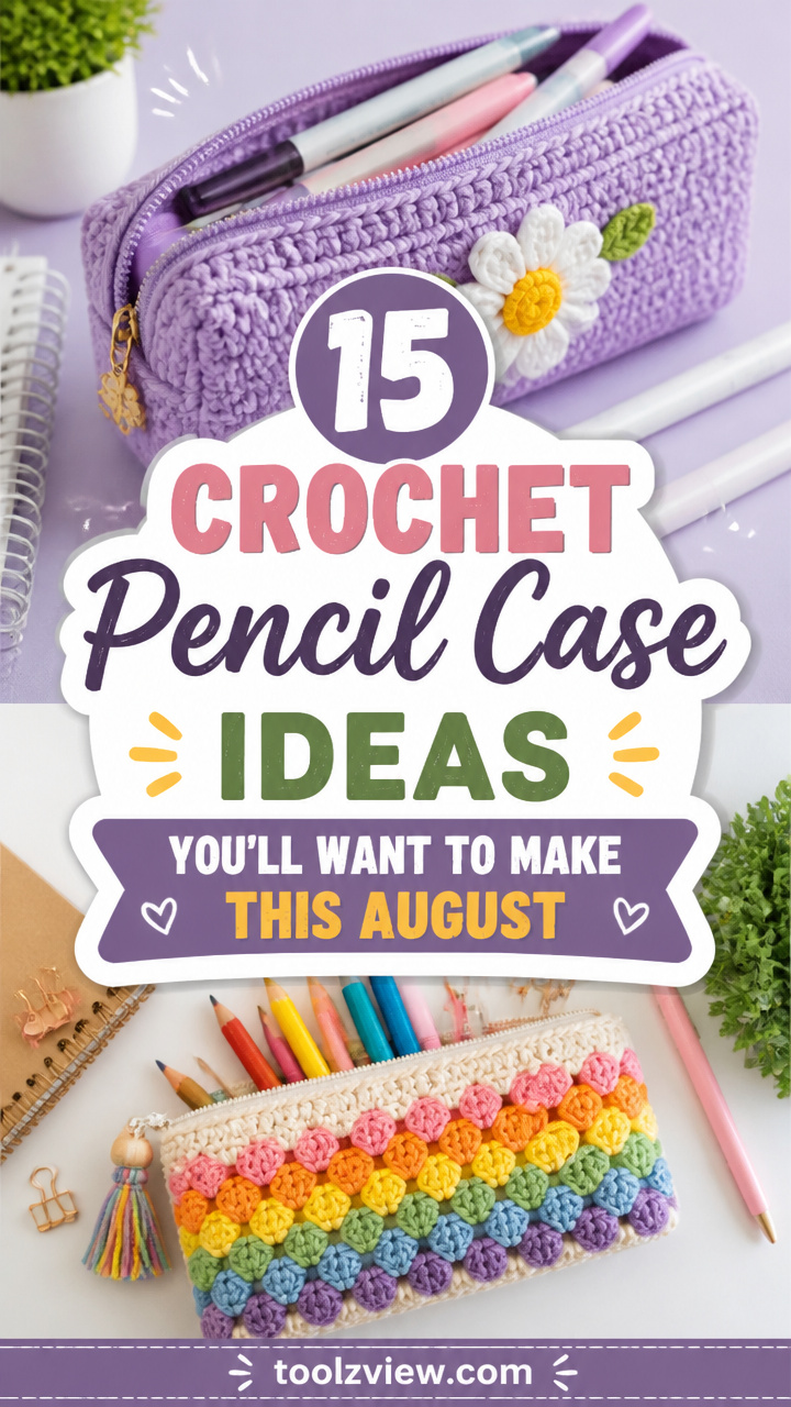 15 Crochet Pencil Case Ideas You'll Want to Make This August