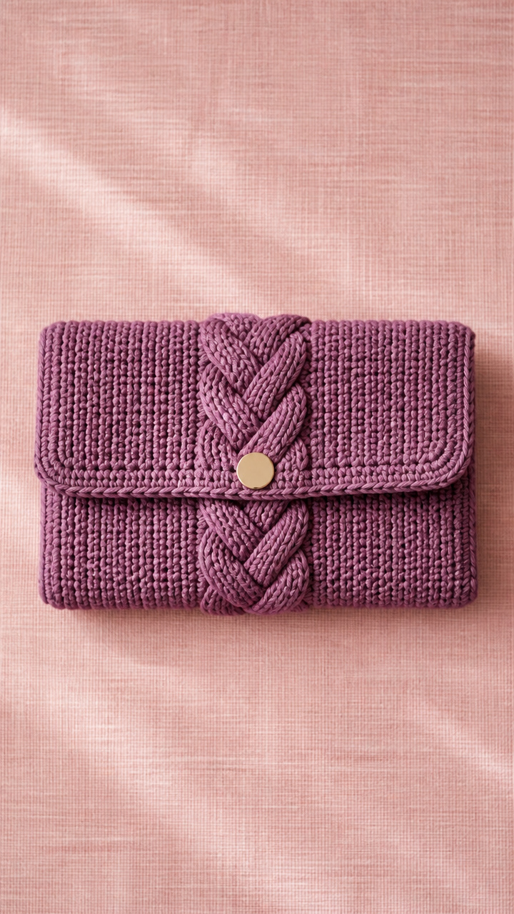 Cable Twist Clutch crochet pattern