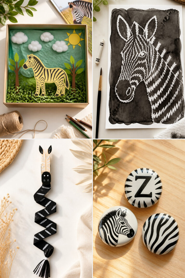 15 Simple Letter Z Crafts for Preschool Zebra Theme Activities