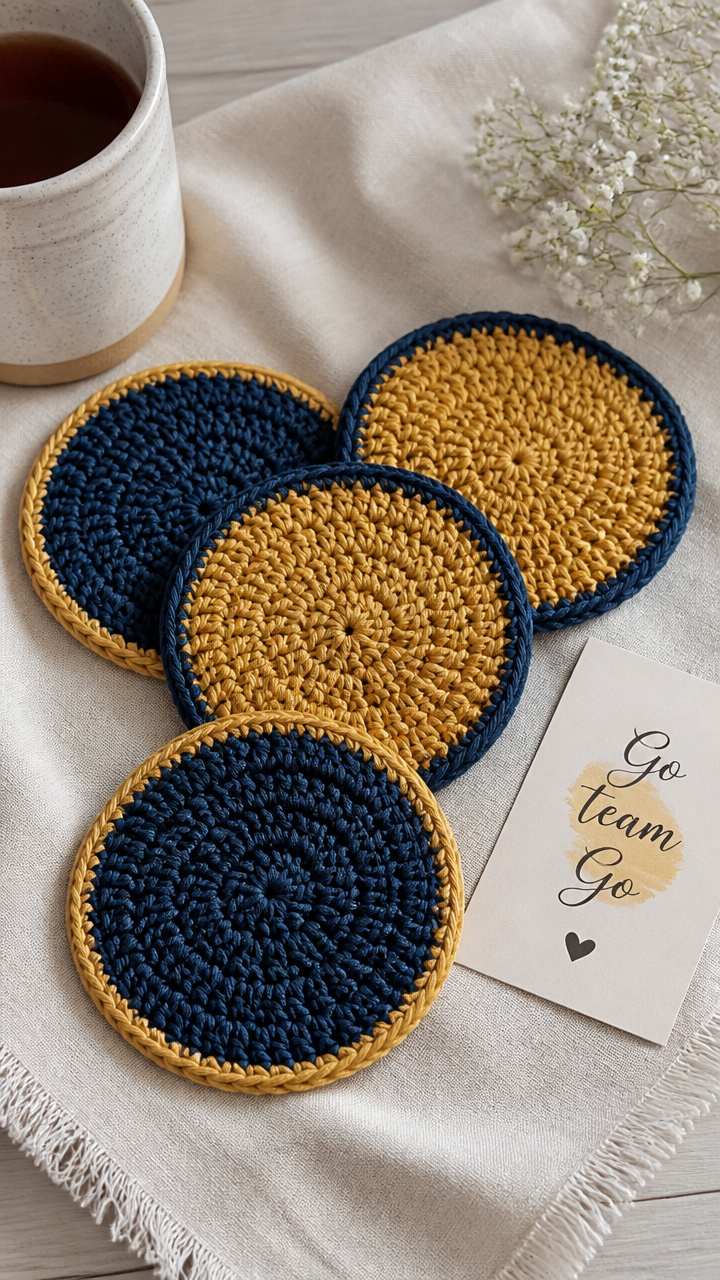 Moss Stitch Coaster Set crochet pattern