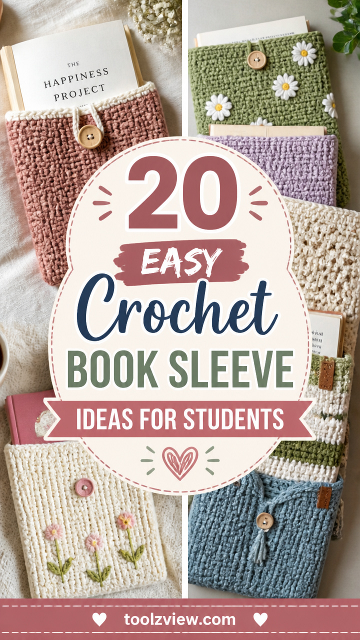 20 Easy Crochet Book Sleeve Ideas for Students