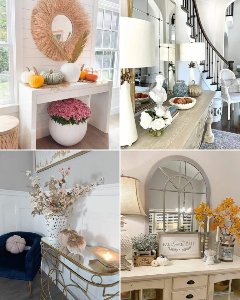 25 Fall Entryway Table Decor Ideas