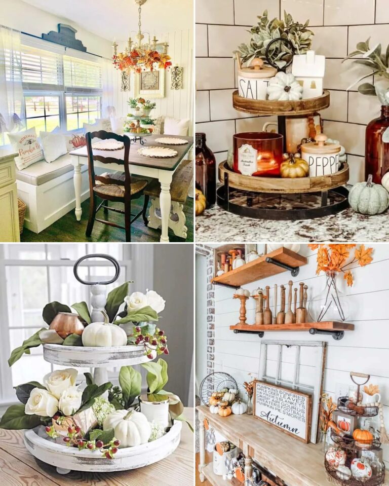30 Fall Tiered Tray Decor Ideas