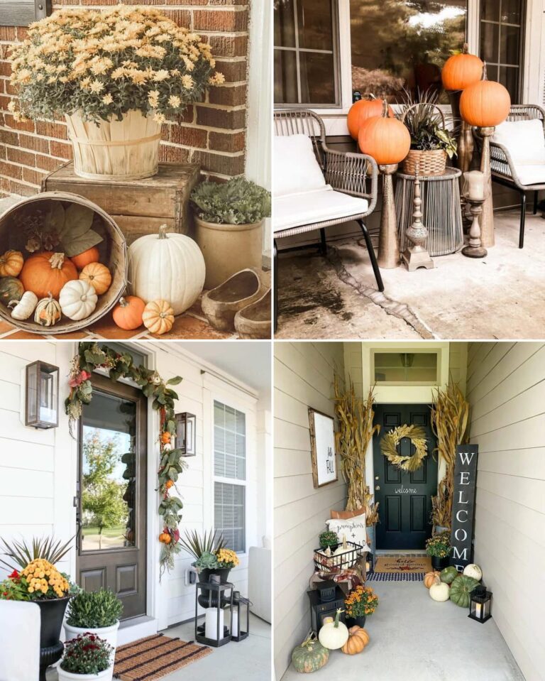 30 Farmhouse Fall Porch Decor Ideas