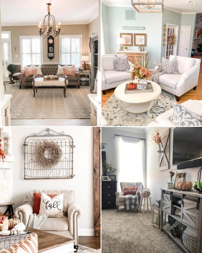 34 Living Room Fall Decor Ideas