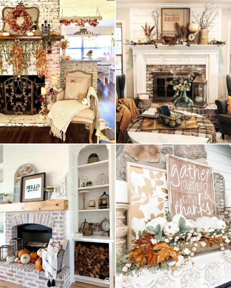 35 Fall Fireplace Decor Ideas