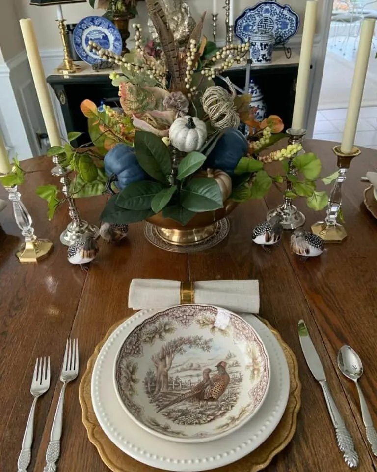 Antique fall centerpiece