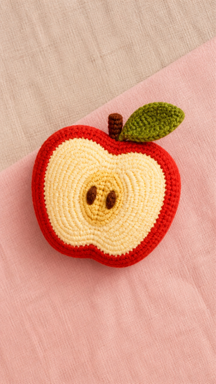 Apple Slice Amigurumi crochet pattern
