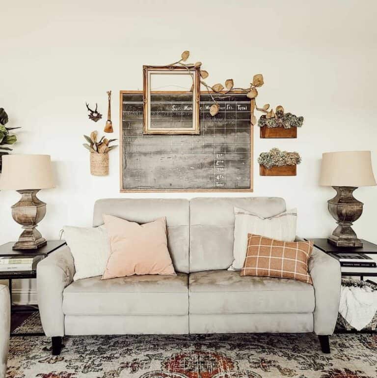 Asymmetrical Rustic Wall Arrangement