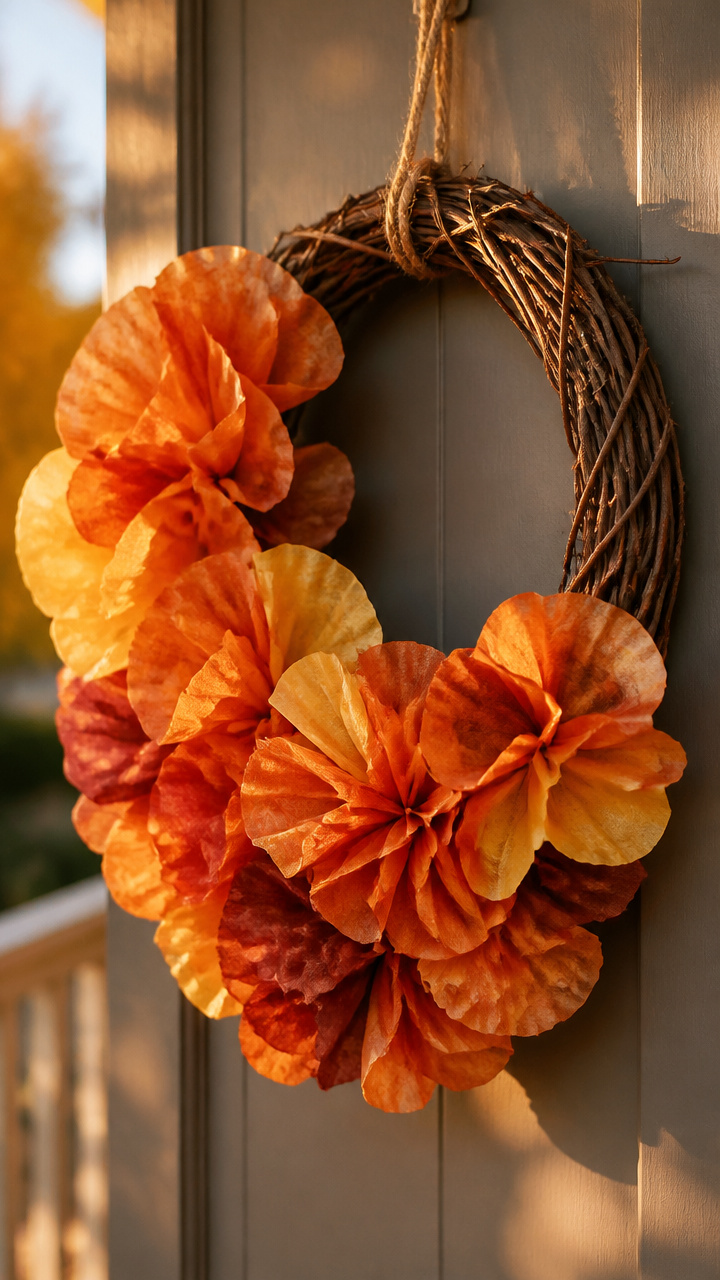 Autumn Coffee Filter Art