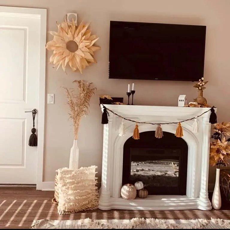 Black orange tassel garland
