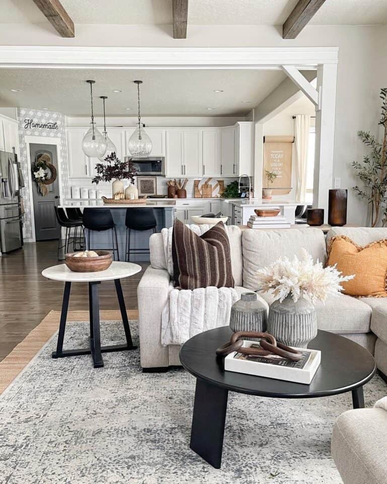 Black Round Coffee Table