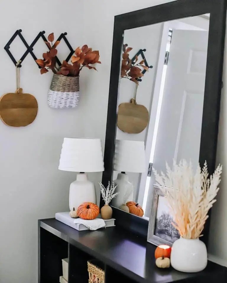 Black table and wall accents