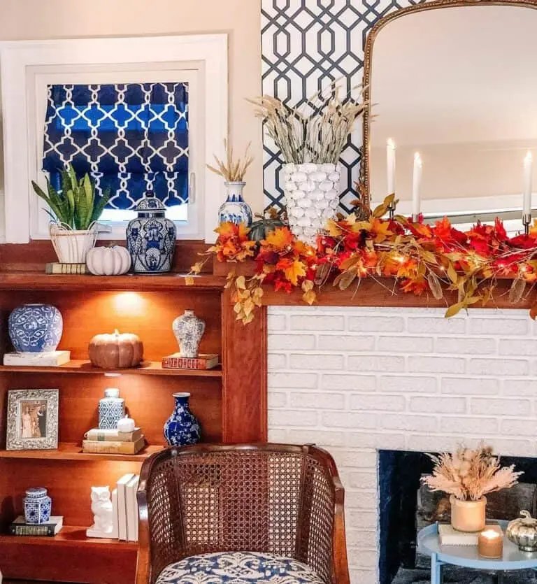 Blue Accents and Shelf Lighting