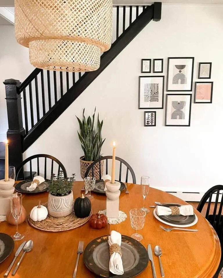 Boho candlesticks with fringe