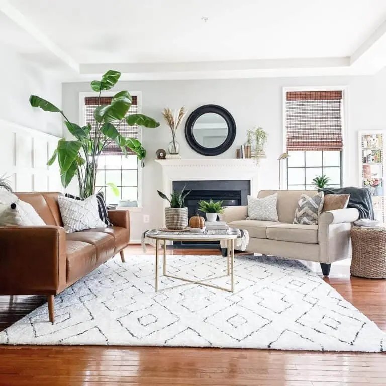 Brown and white minimalist decor