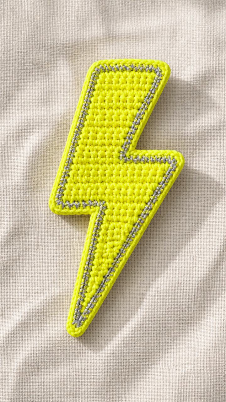 Bulky Yarn Lightning Bolt crochet pattern