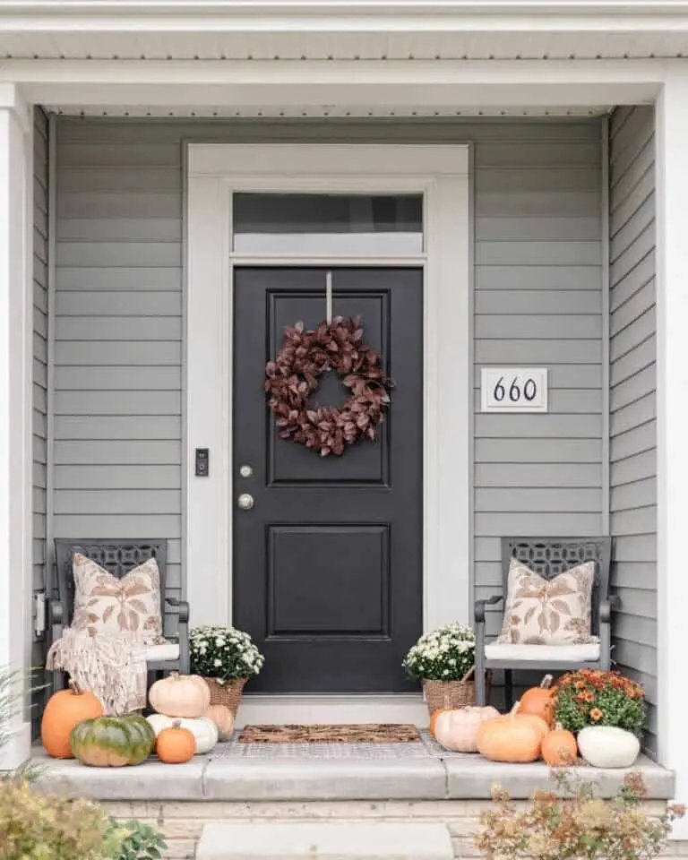 Burgundy Leaf Wreath