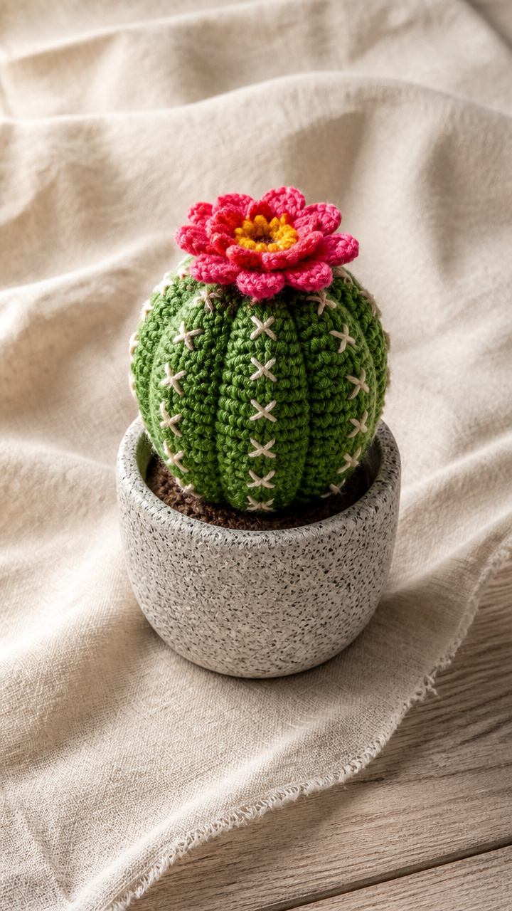Cactus in Pot crochet pattern