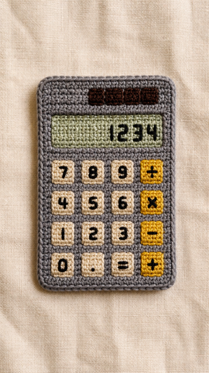Calculator Pixel Patch crochet pattern