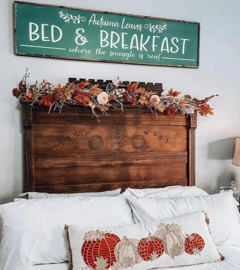 Carved Wooden Headboard
