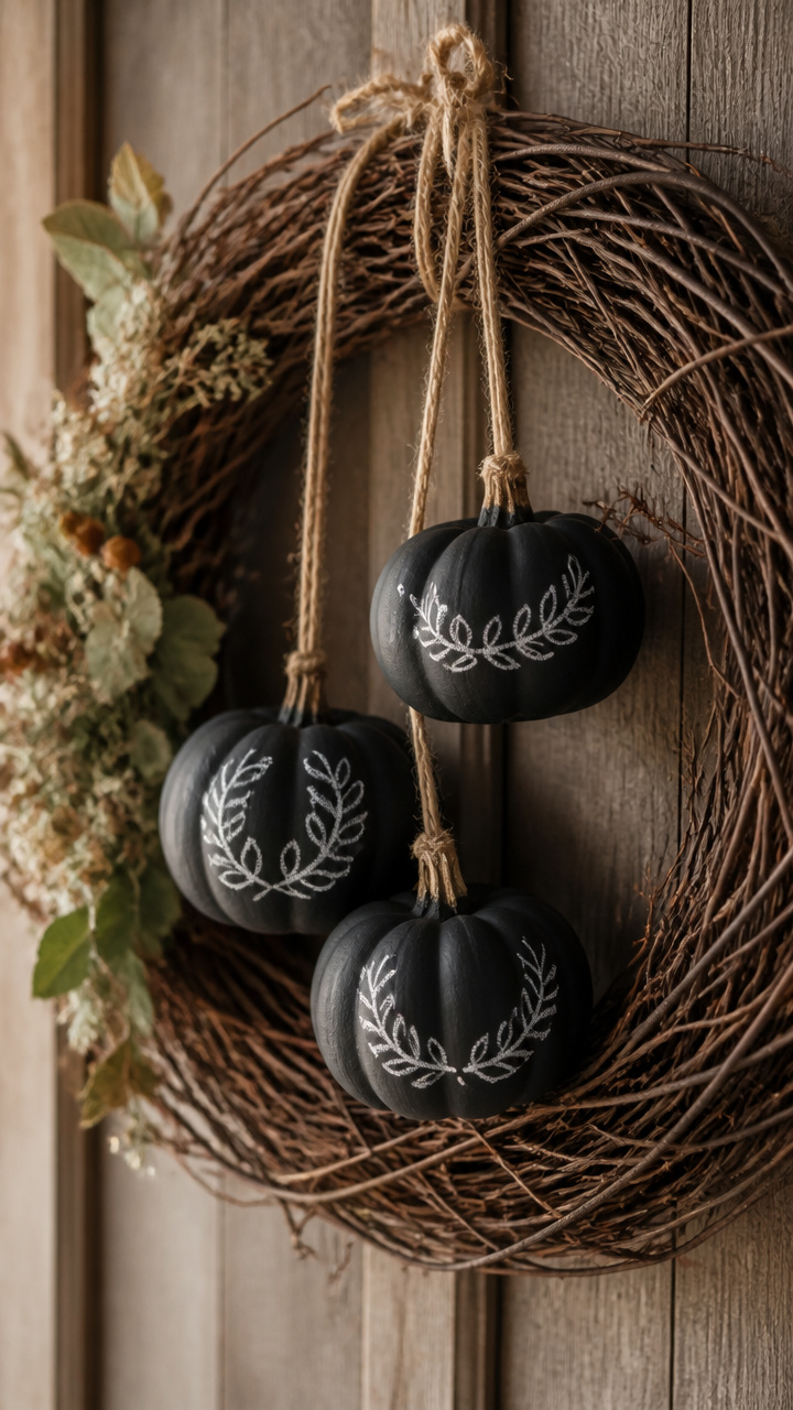 Chalkboard Paint Mini Pumpkins