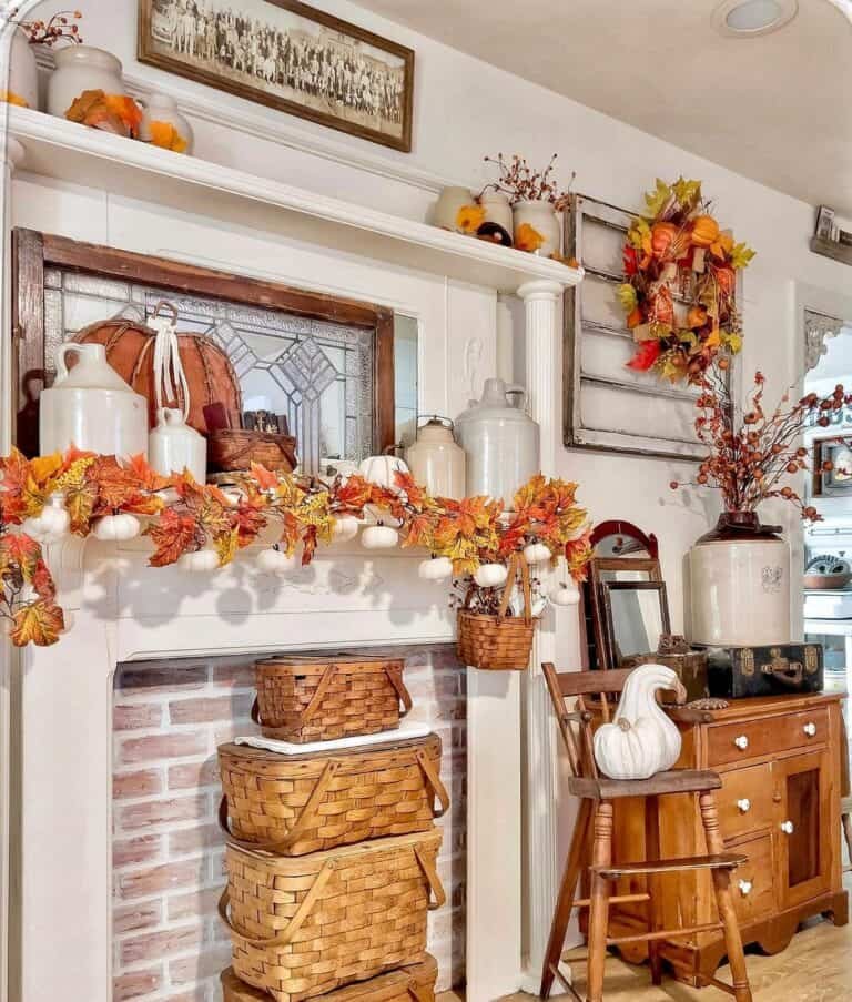 Colorful fall garland
