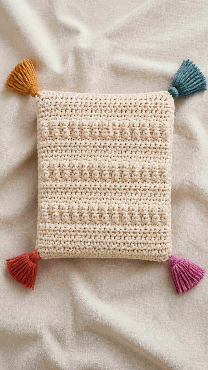 Corner Tassel Sleeve crochet pattern